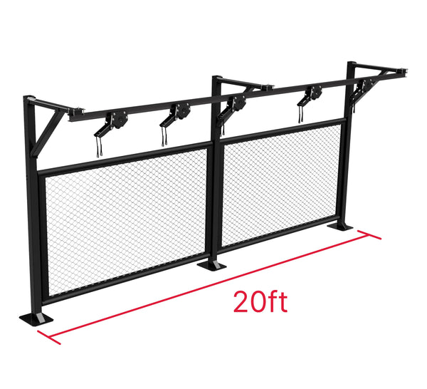 Trolley Bag Rack: Floor Mount With Cage Panels