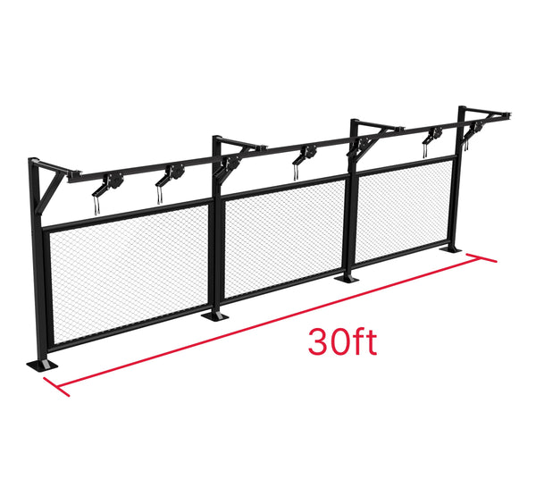 Trolley Bag Rack: Floor Mount With Cage Panels