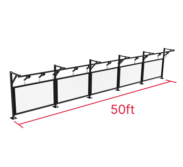 Trolley Bag Rack: Floor Mount With Cage Panels