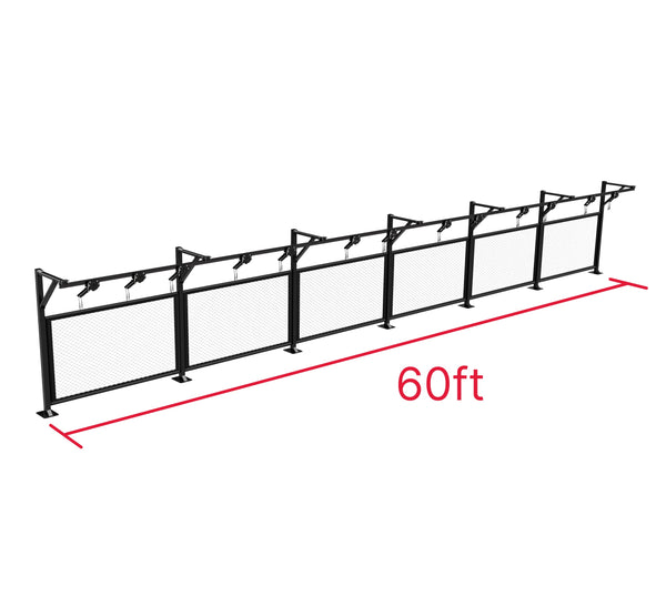Trolley Bag Rack: Floor Mount With Cage Panels