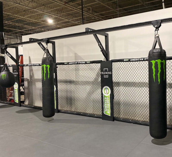 Trolley Bag Rack: Floor Mount With Cage Panels